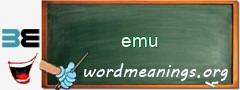 WordMeaning blackboard for emu